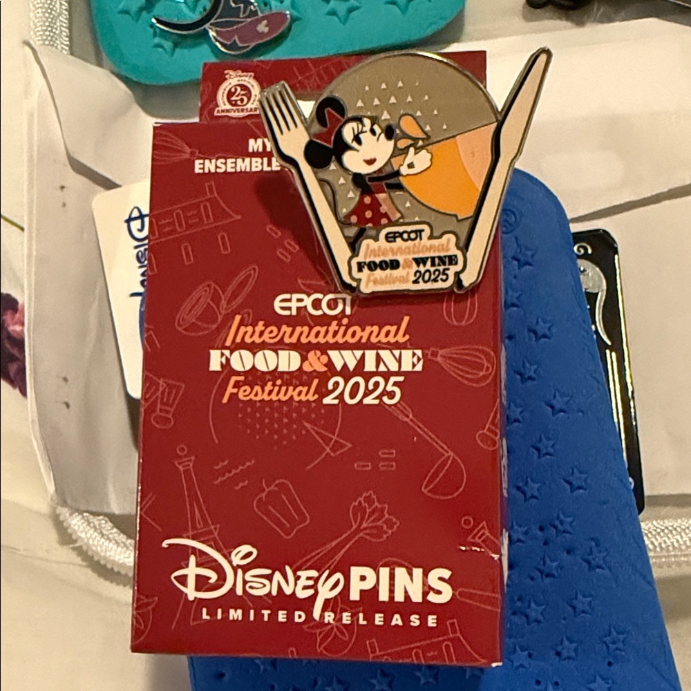 Disney Parks 2025 Epcot Food & Wine Festival Mystery Box Pin Minnie